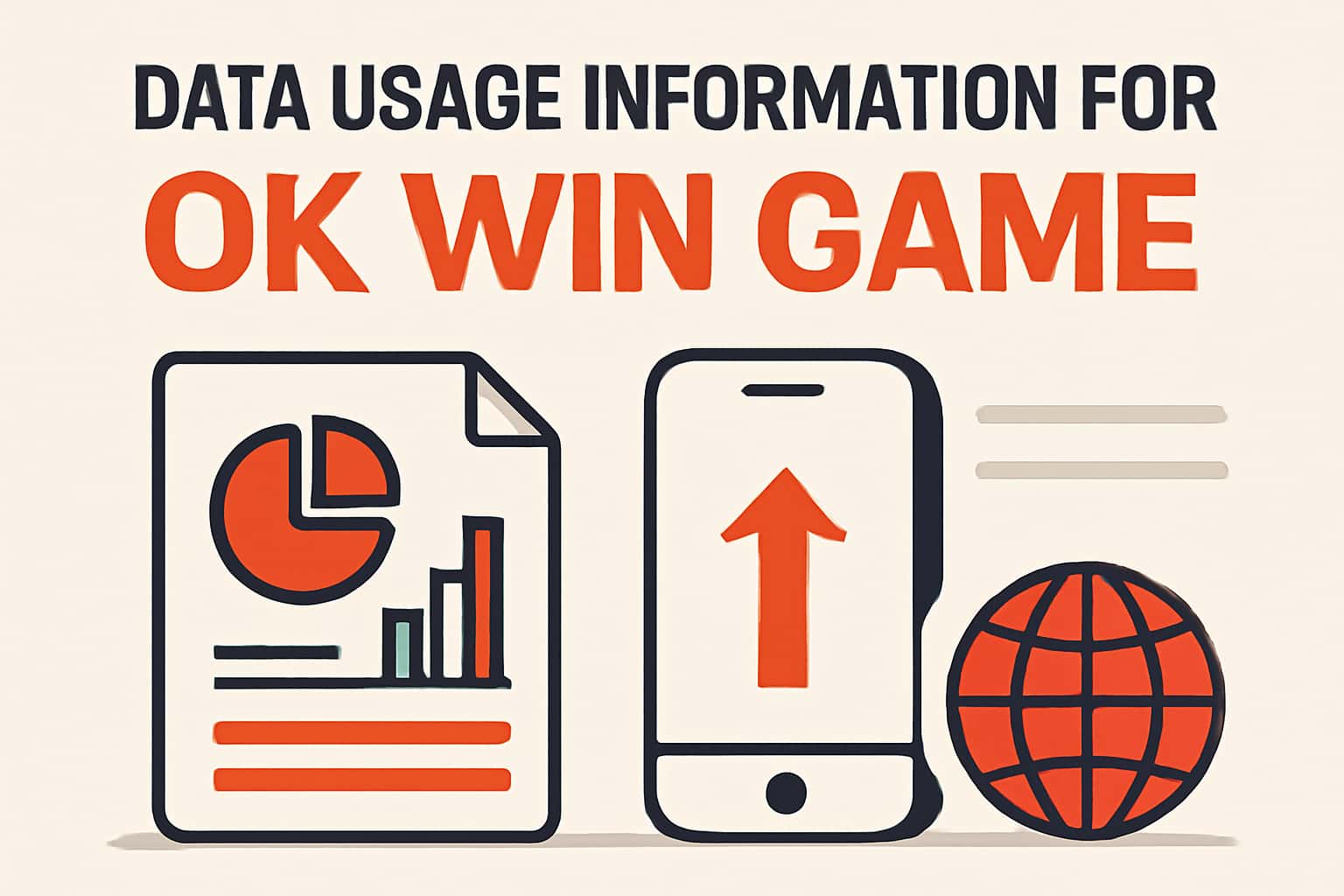 Informational visual related to data usage for Ok Win Game.