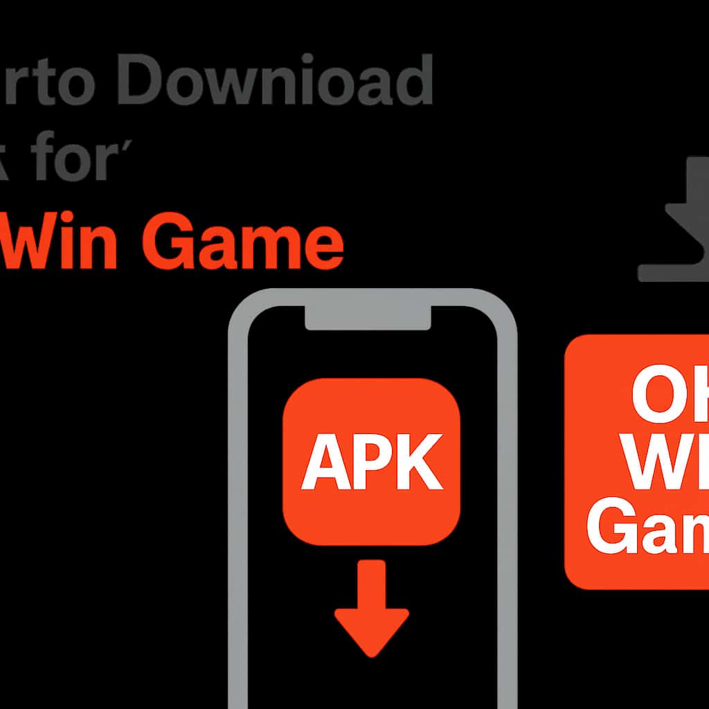 Diagram illustrating the download process for Ok Win Game APK.