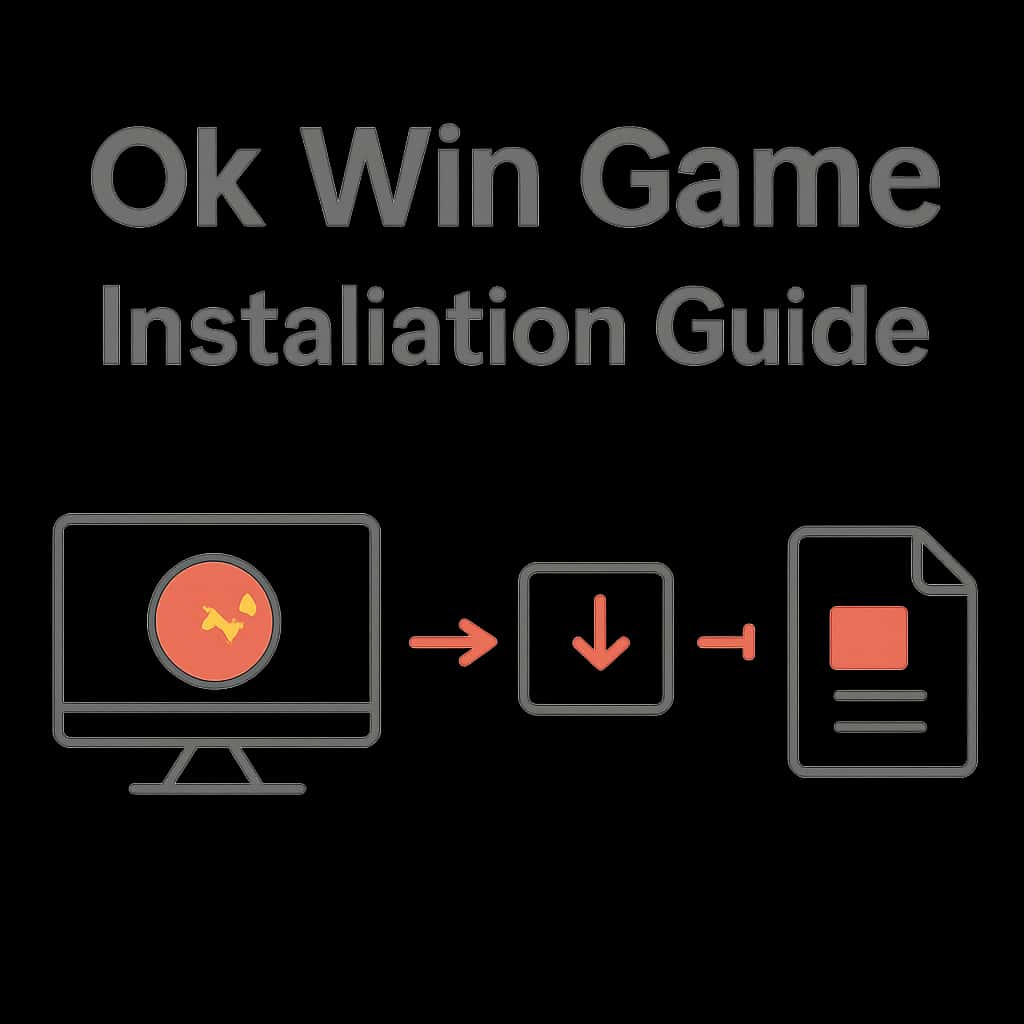 Diagram explaining installation steps for Ok Win Game.