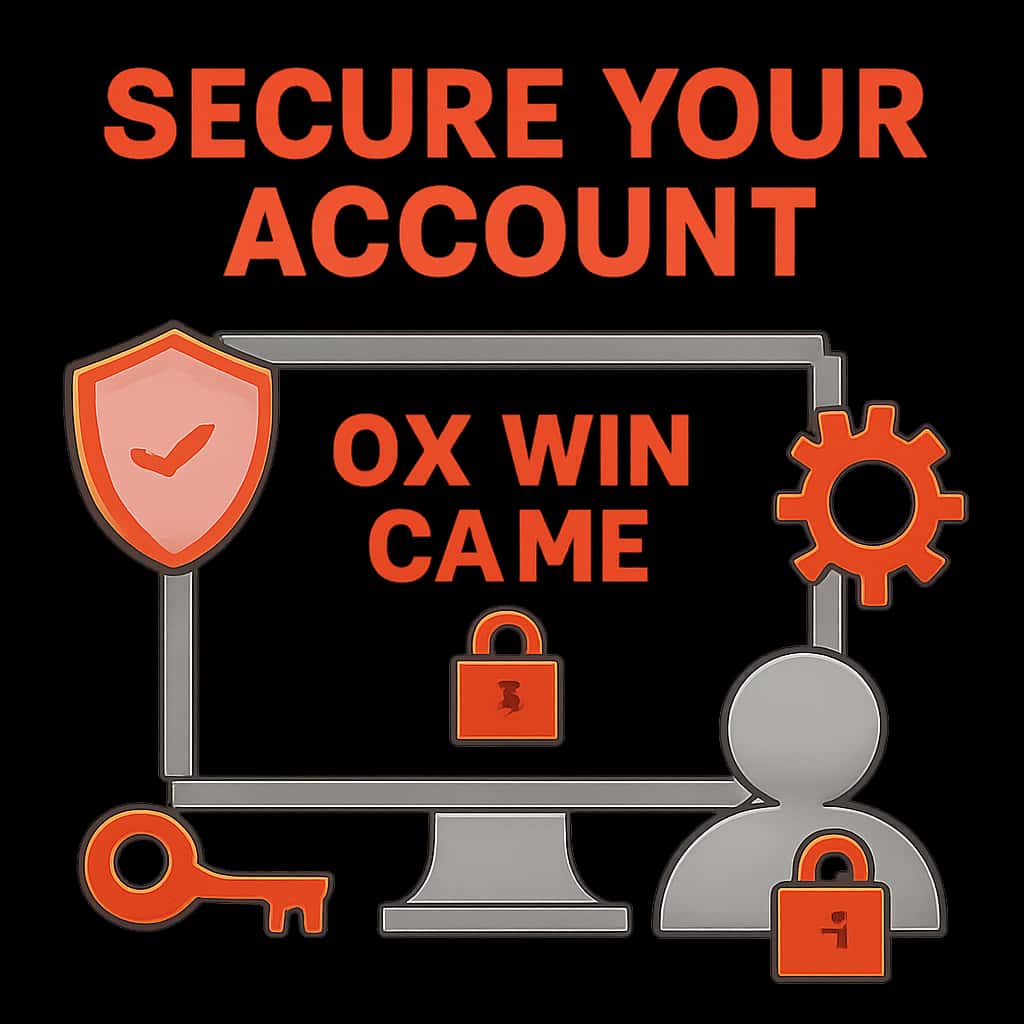 A diagram detailing steps to secure your Ok Win Game account.